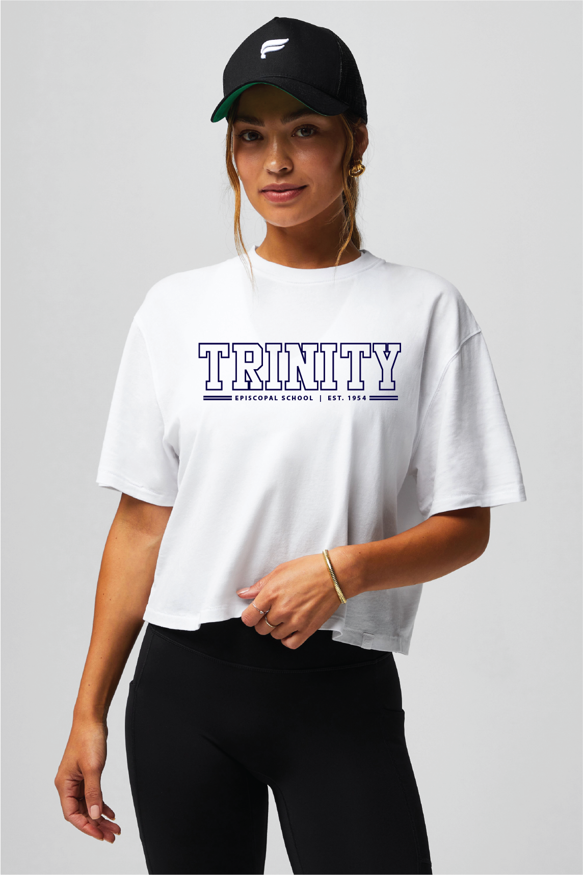 Women's Fabletics 100% Cotton Boxy Tee Classic White