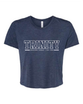 Women's Flowy Crop Tee Heather Navy