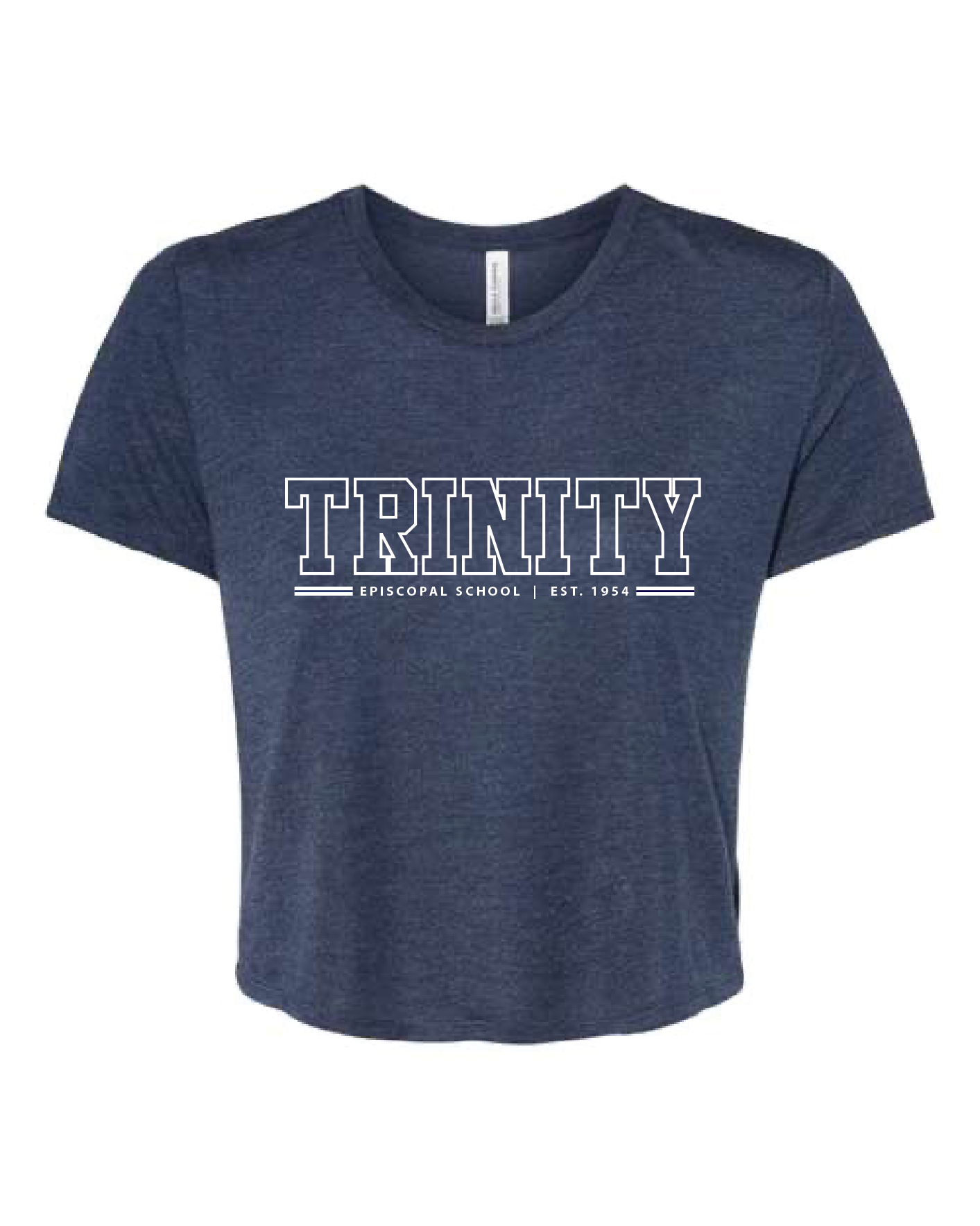 Women's Flowy Crop Tee Heather Navy