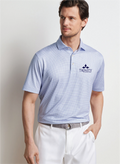 Men's White Patterned Peter Millar Classic Fit Solid Performance Jersey Polo