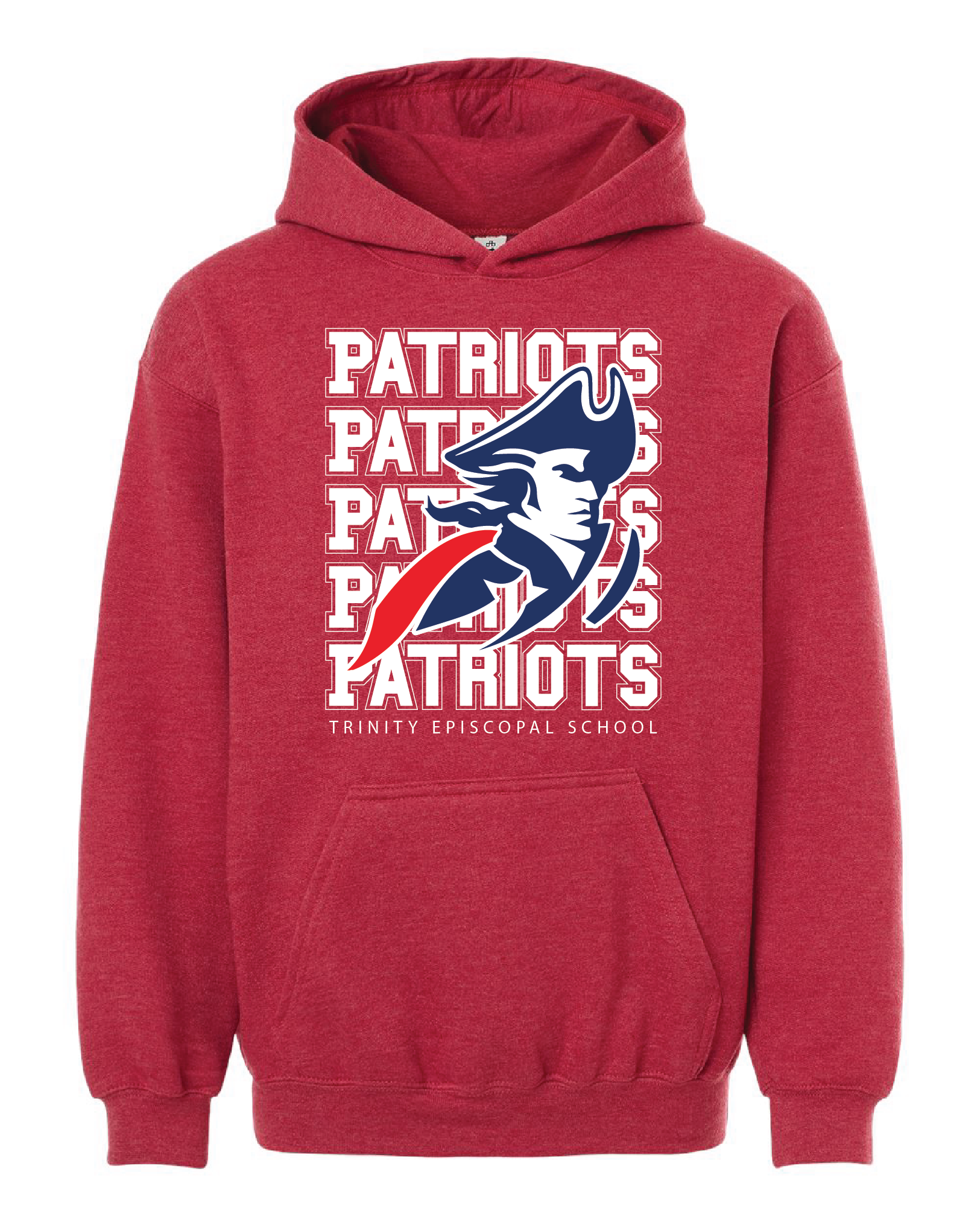 Youth & Adult Hooded Sweatshirt - Heather Red