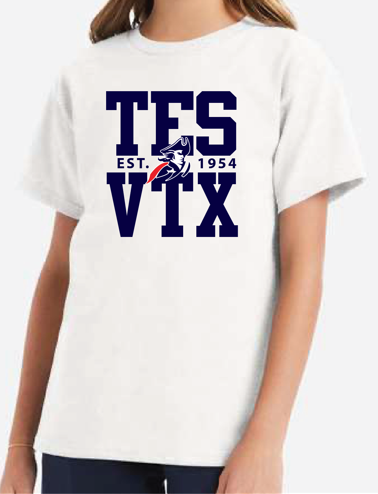 TES VTX - Youth & Adult White Essential-T T-shirt